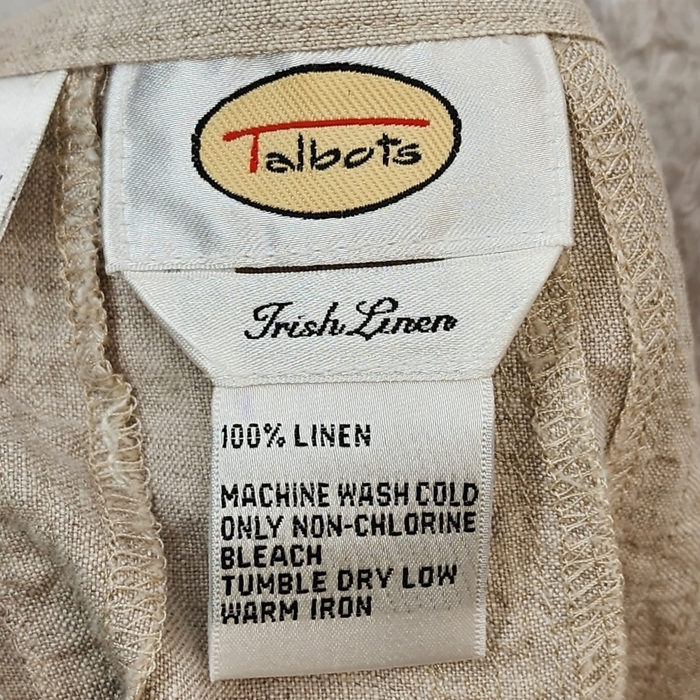 Talbots Women's Irish 100% Linen A-Line Midi Skirt - 8 - Picture 3 of 6